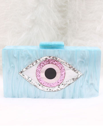 Eye Box-Tasche im Farbblockdesign