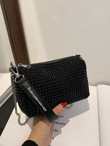 Clutch de fiesta con diamantes de imitación