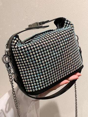 Clutch de fiesta con diamantes de imitación