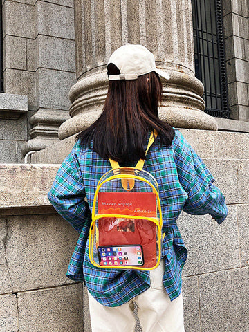 Mochila impermeable transparente