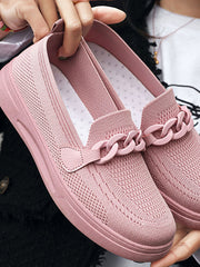 Breathable Knitting  Slip On Loafers