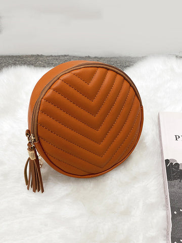 Tassel  Round Shape Crossbody Bag