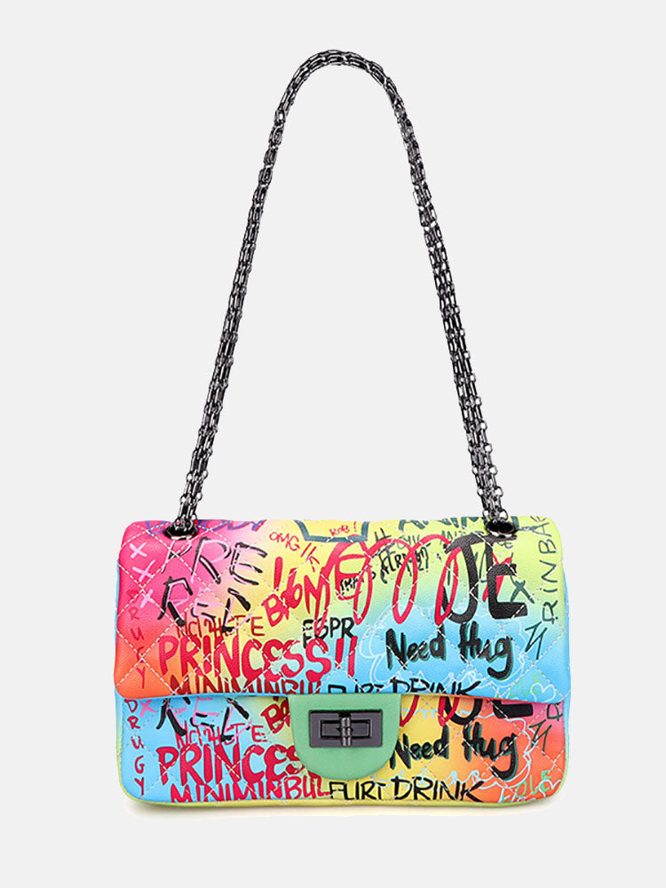 Bolso bandolera con grafiti