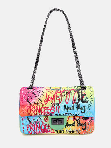 Bolso bandolera con grafiti