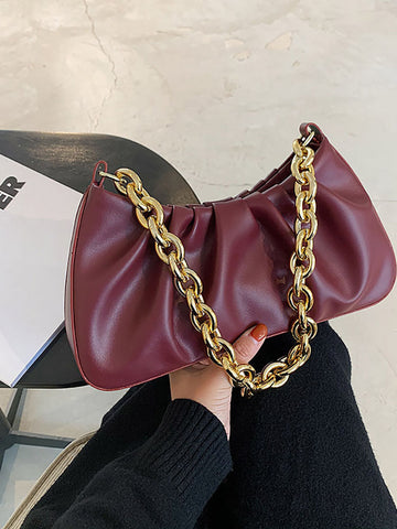 Bolso hobo sólido y suave