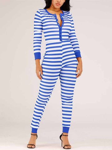 Christmas Striped Jumpsuit