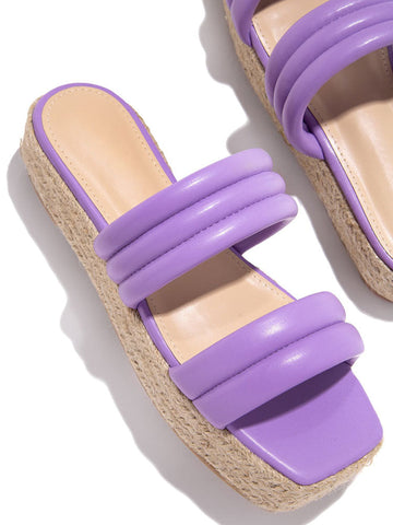 Espadrilles mit Plateausohle