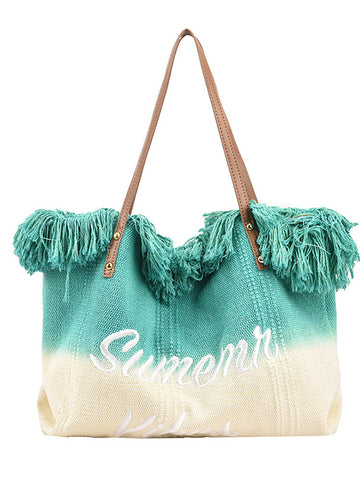 Bolso tote con borlas y degradado Summer Vibe