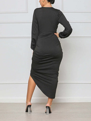 Ruched Midi Dress