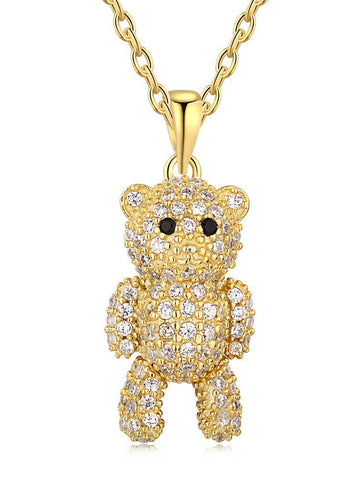 Crystal Bear Necklace