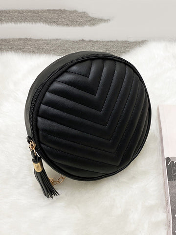 Tassel  Round Shape Crossbody Bag