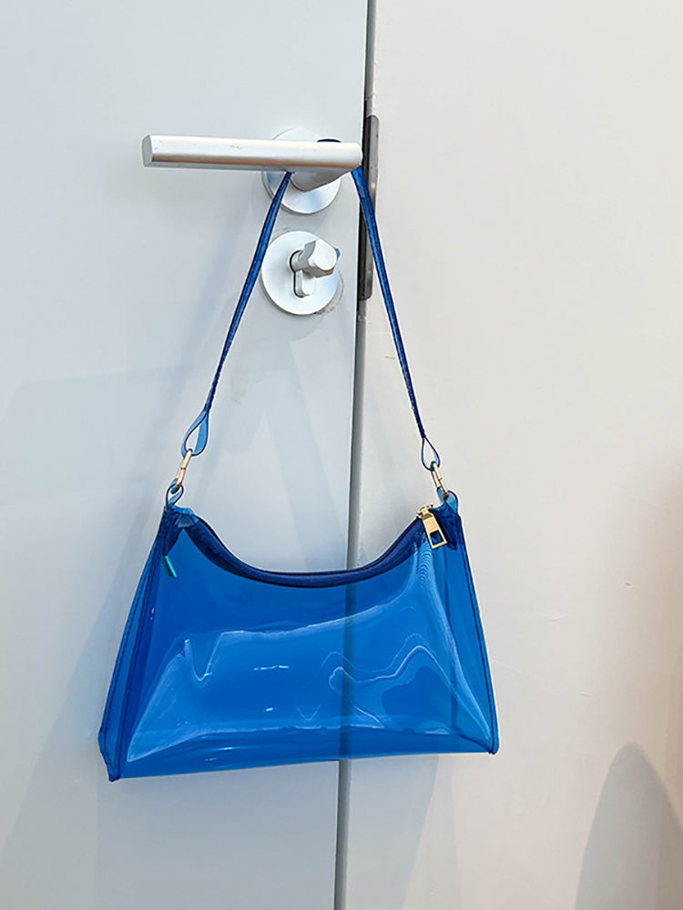 Clear Shoulder Baguette Bag