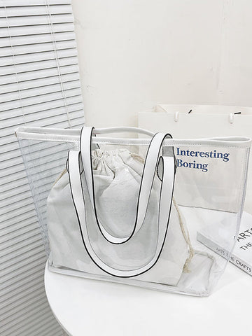 Clear Large Capacity  Waterproof Tote