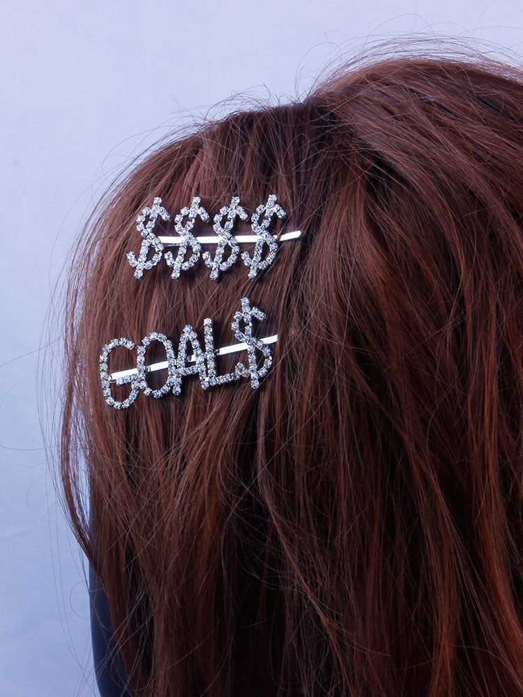 Rhinestone Letter Hair Barrettes