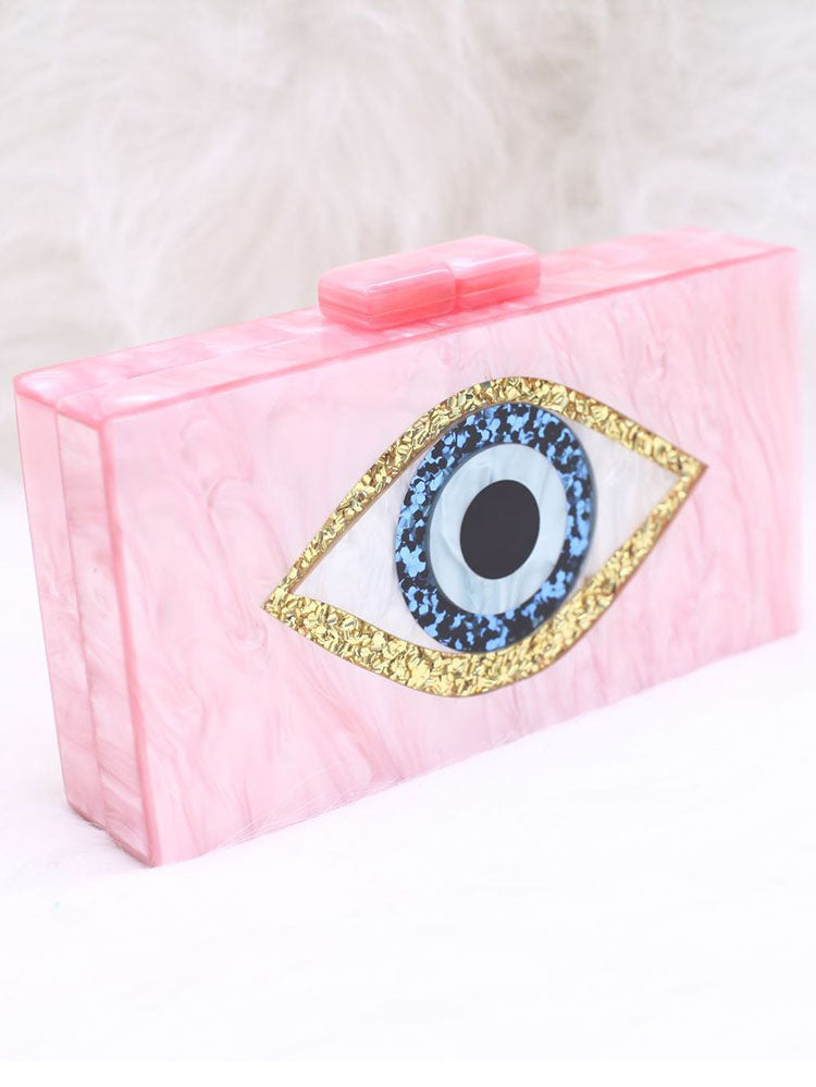 Eye Box-Tasche im Farbblockdesign