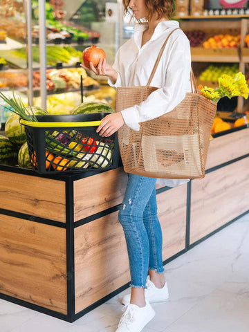 Ausgehöhlte Strohtasche mit großem Fassungsvermögen