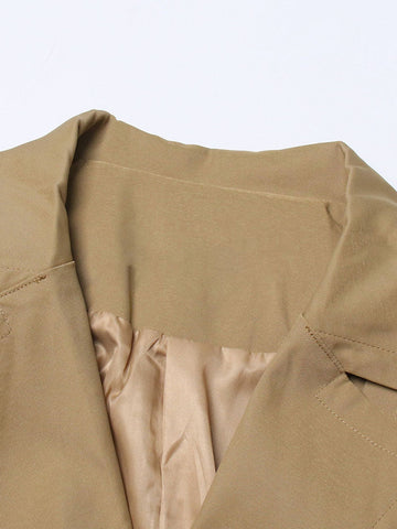 Ruffle Belt Trench Coat