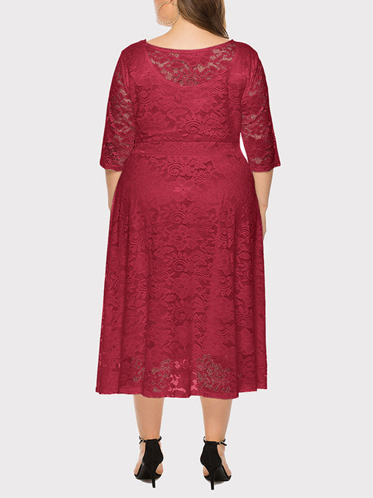 Lace Evening A-Line Dress