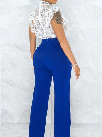 Solid Color Wide Leg Pants