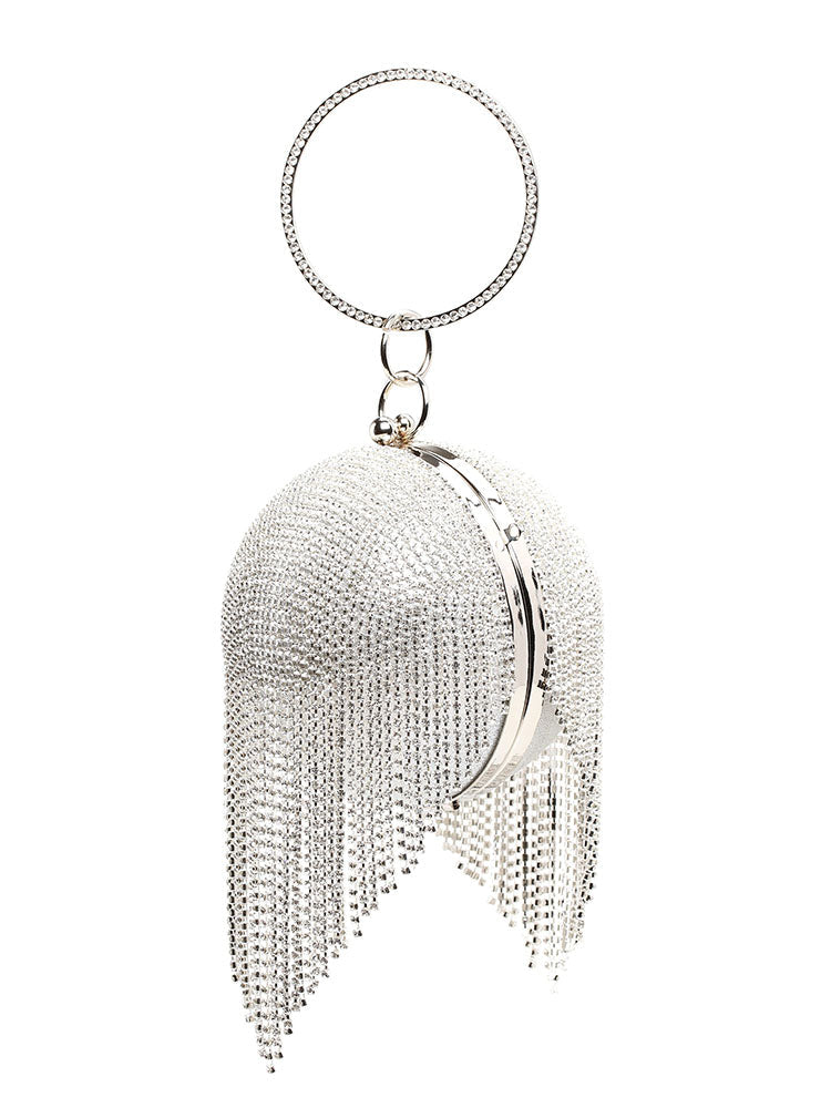 Abendclutch mit Strassquaste