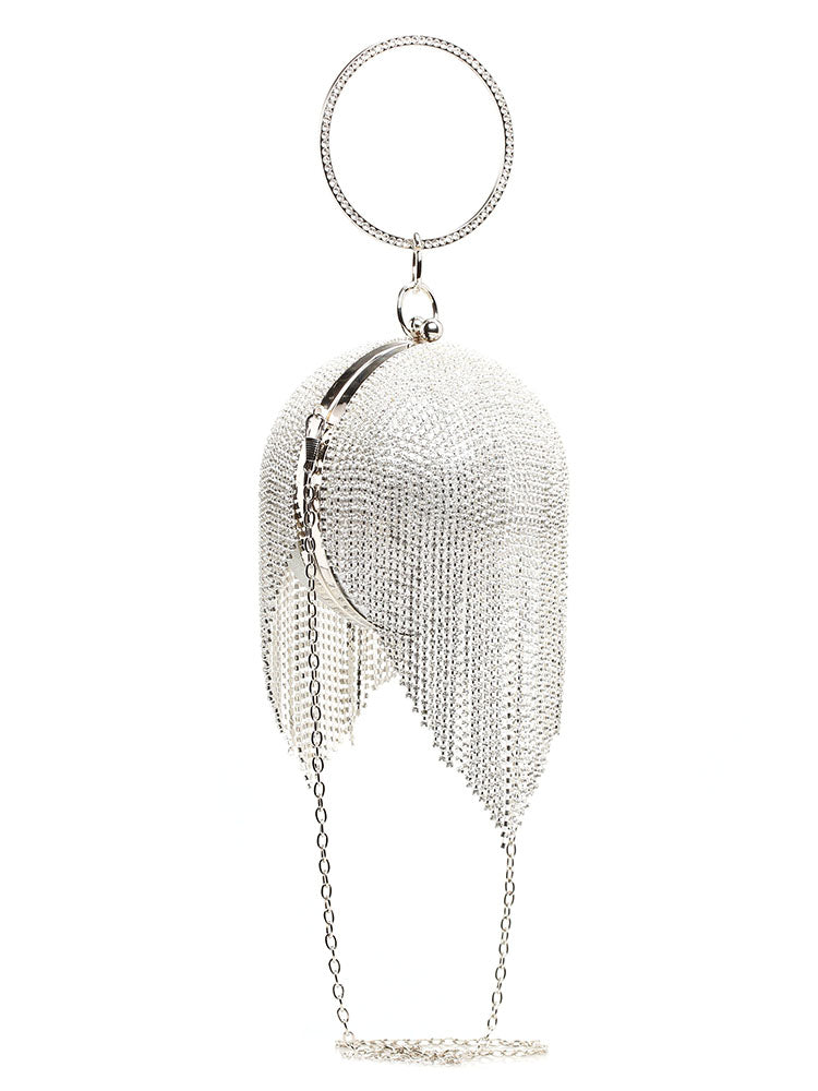Abendclutch mit Strassquaste