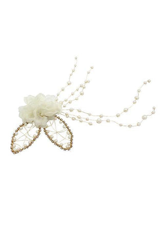 Pearl Flower Rhinestone Hairpins