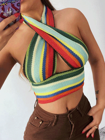 Top halter Chevron