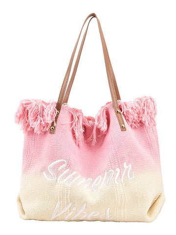 Bolso tote con borlas y degradado Summer Vibe