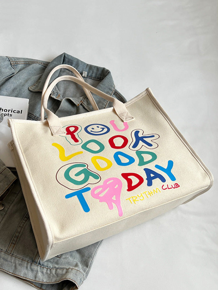 YOU LOOK GOOD TODAY Square Canvas Bag