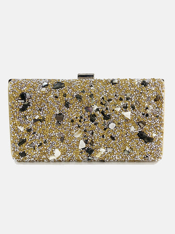 Rhinestone Sequin Box Clutch