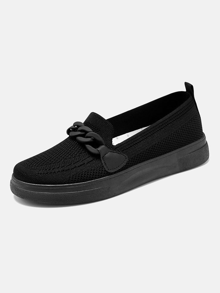 Breathable Knitting  Slip On Loafers