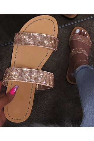 Bling It Out Flat Sandal