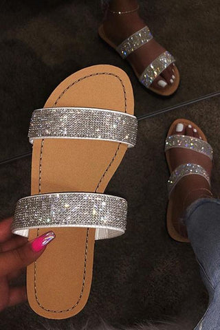 Bling It Out Flat Sandal