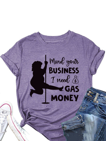 Camiseta de dinero para gasolina