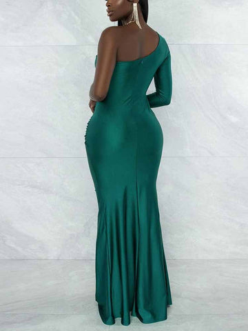 One Shoulder Mermaid Maxi Dresses