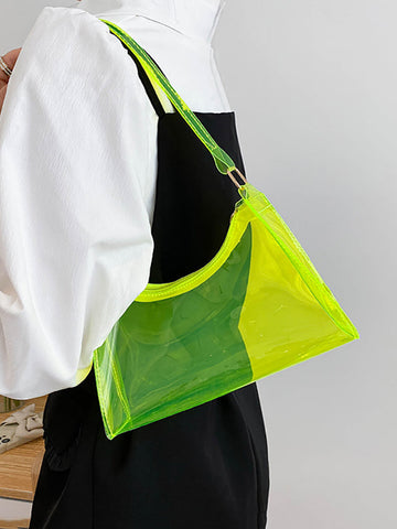 Clear Shoulder Baguette Bag