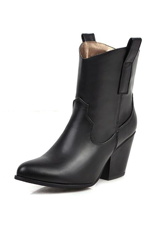 Chunky Heel Ankle Boots