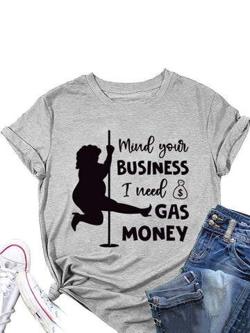 Camiseta de dinero para gasolina