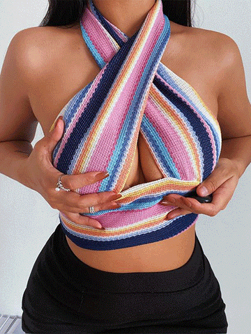 Top halter Chevron