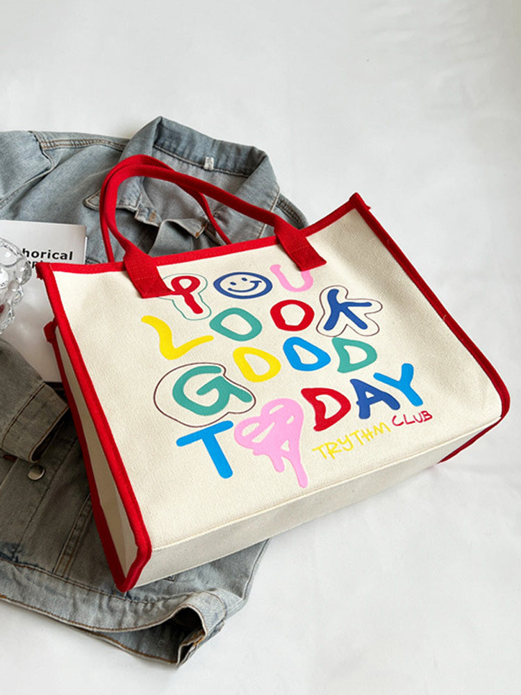 YOU LOOK GOOD TODAY Square Canvas Bag