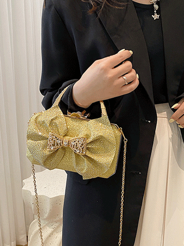 Bow Sequine Party Handbag