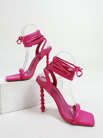 Lace-up Buckle Stiletto Heels