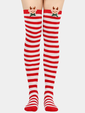 Weihnachts-Elch-Deko-Socken