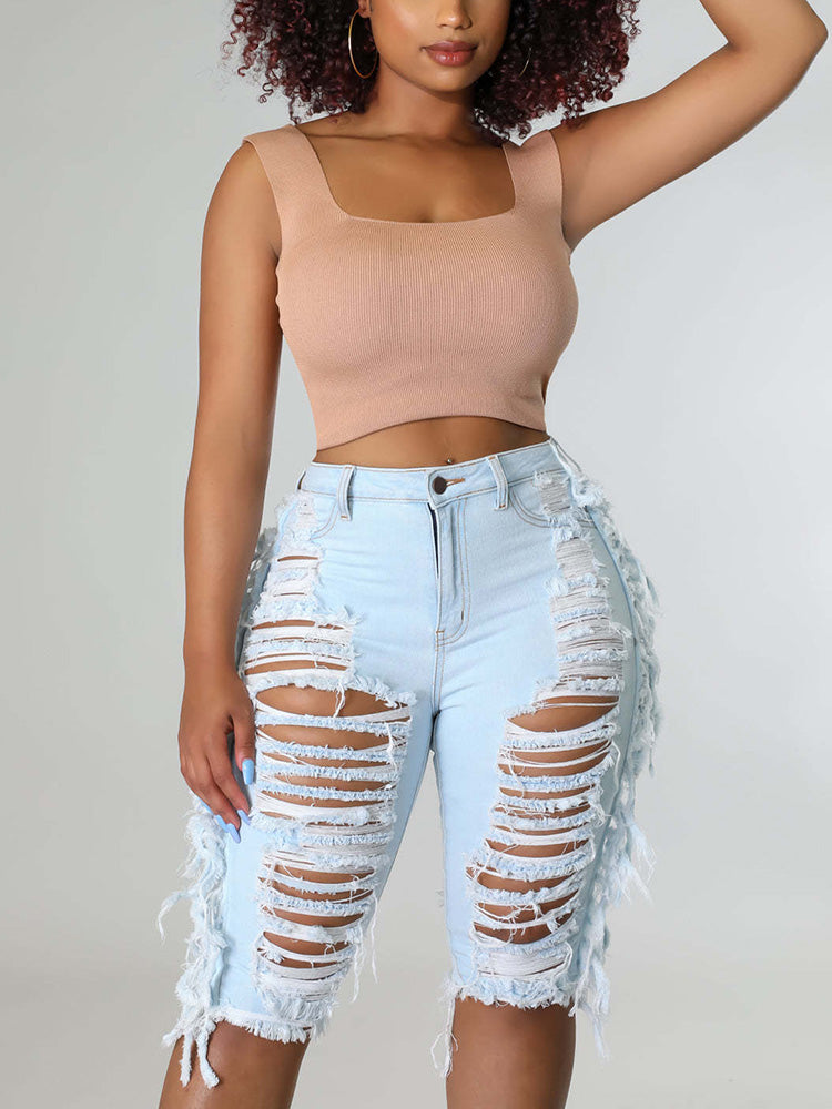 Tassel Ripped Jeans