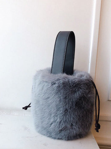 Fluffy Bucket Bag