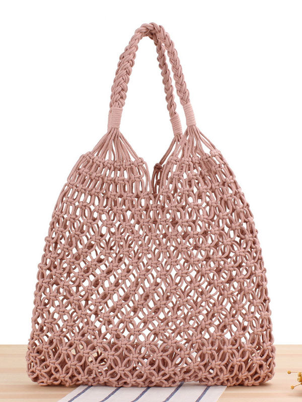 Rope Weaving Hollow Tote