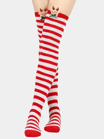 Weihnachts-Elch-Deko-Socken