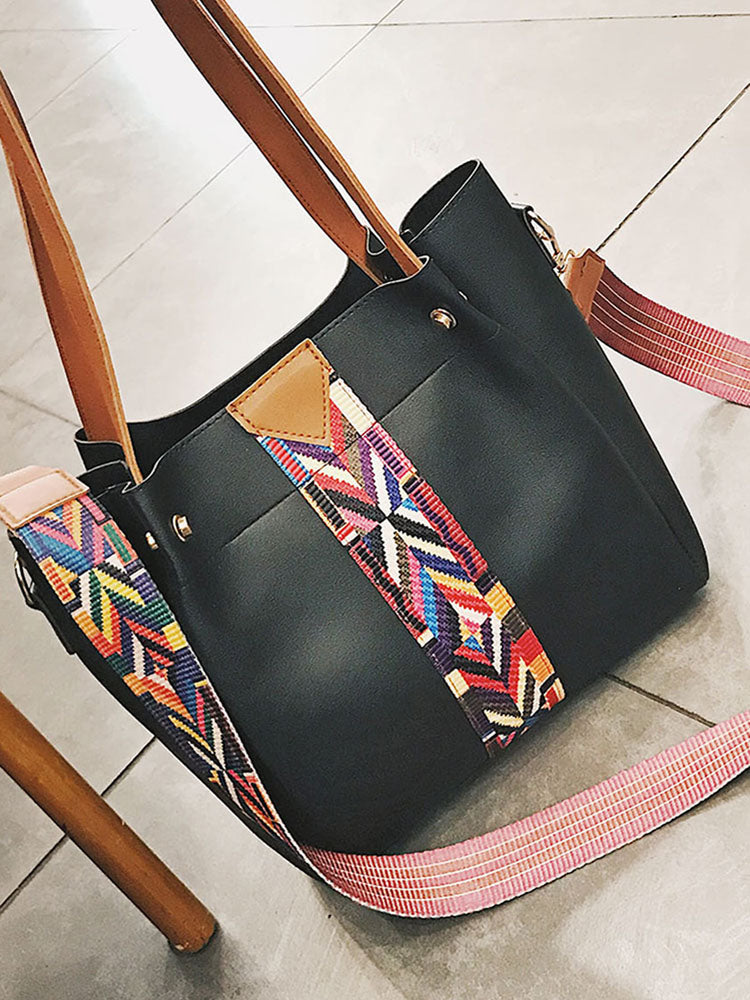 Colorful Strap Bucket Bags