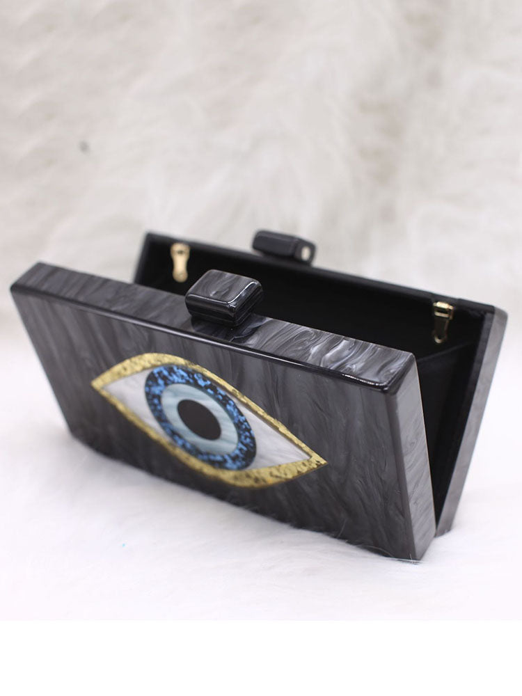 Eye Box-Tasche im Farbblockdesign