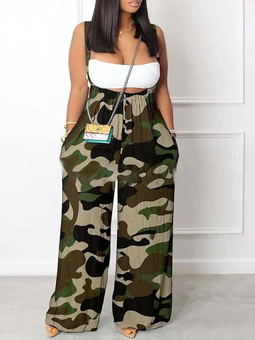 Sleeveless Wide Leg Overall